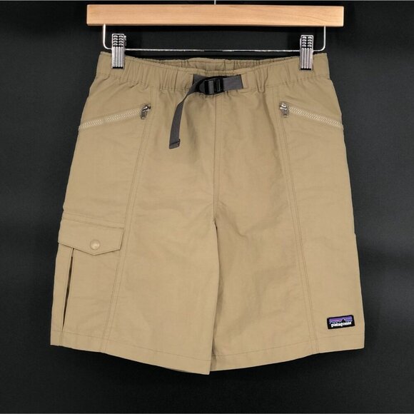 Patagonia Kids Everyday Shorts Boys L Tan Recycled Nylon Fishing Outdoor Camping - Picture 1 of 12